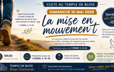 Culte au Temple de Blois – Dimanche 10 mai 2026